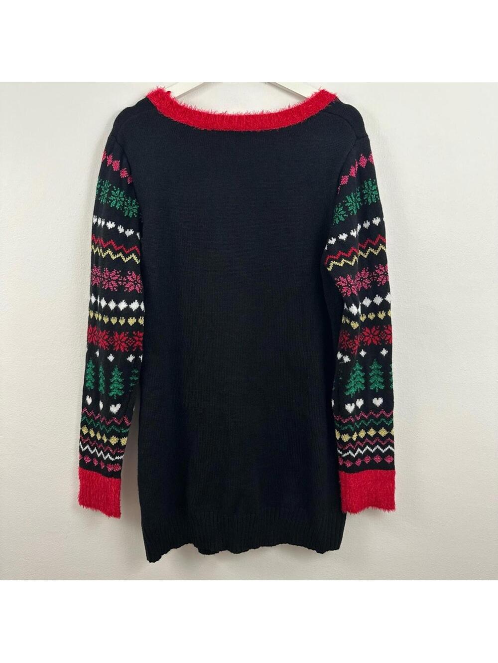 33 Degrees Ugly Christmas Tunic Sweater Christmas Tree Women's XL - Picture 2 of 5